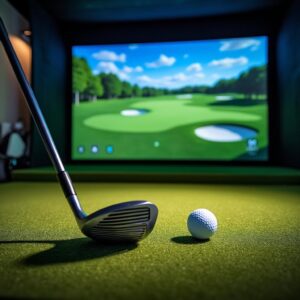 Ventes: Kommer snart for leie - Golfsimulator